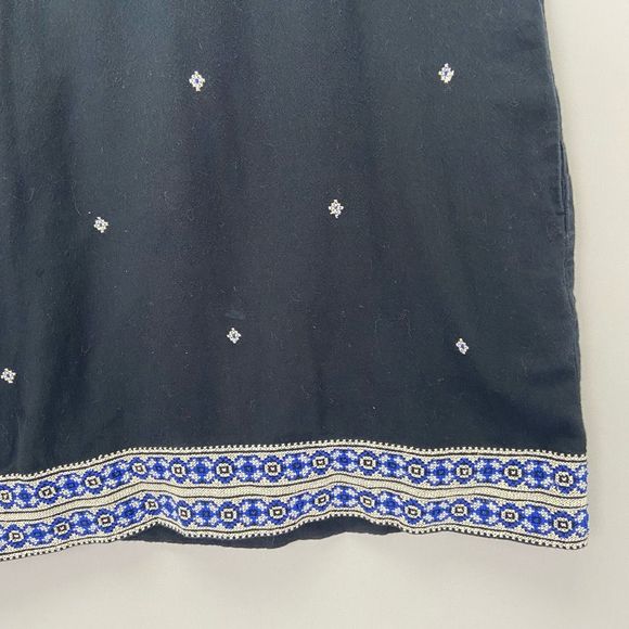 Madewell Sleeveless SunCoast Embroidered Navy Dark Blue Dress Size 4 - Picture 3 of 7